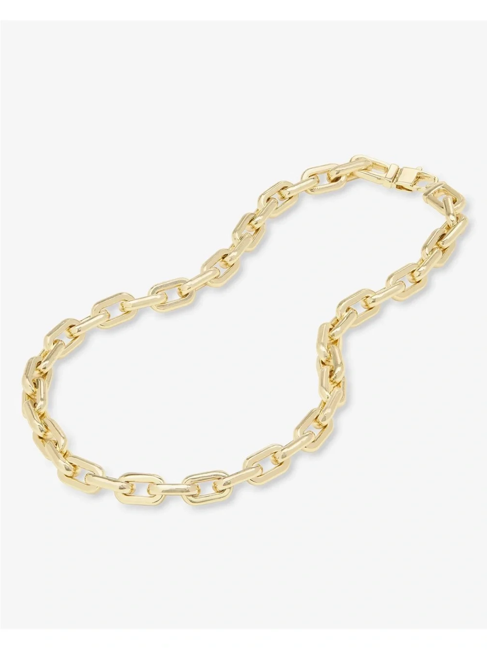 Melinda Maria Polished Gold Link Necklace- 10mm